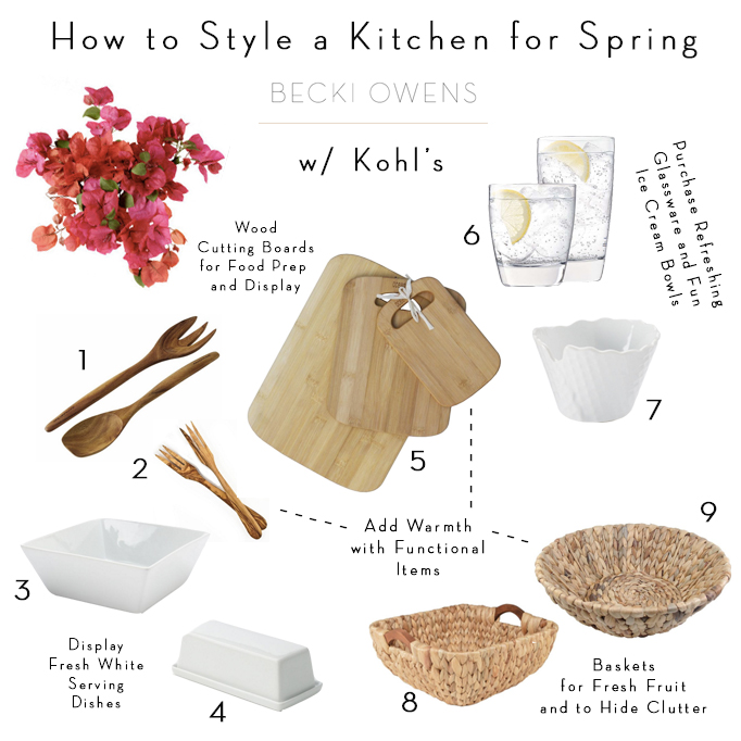 how to style a kitchen for spring