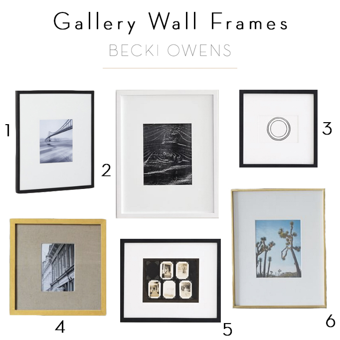 gallery wall frames